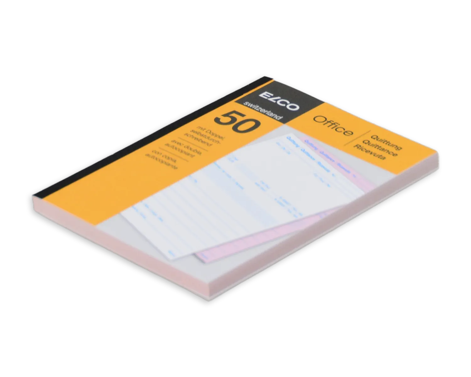 Durchschreibeblock, ELCO Office, A6, 56 + 57g/m2, gelb (Quittung)