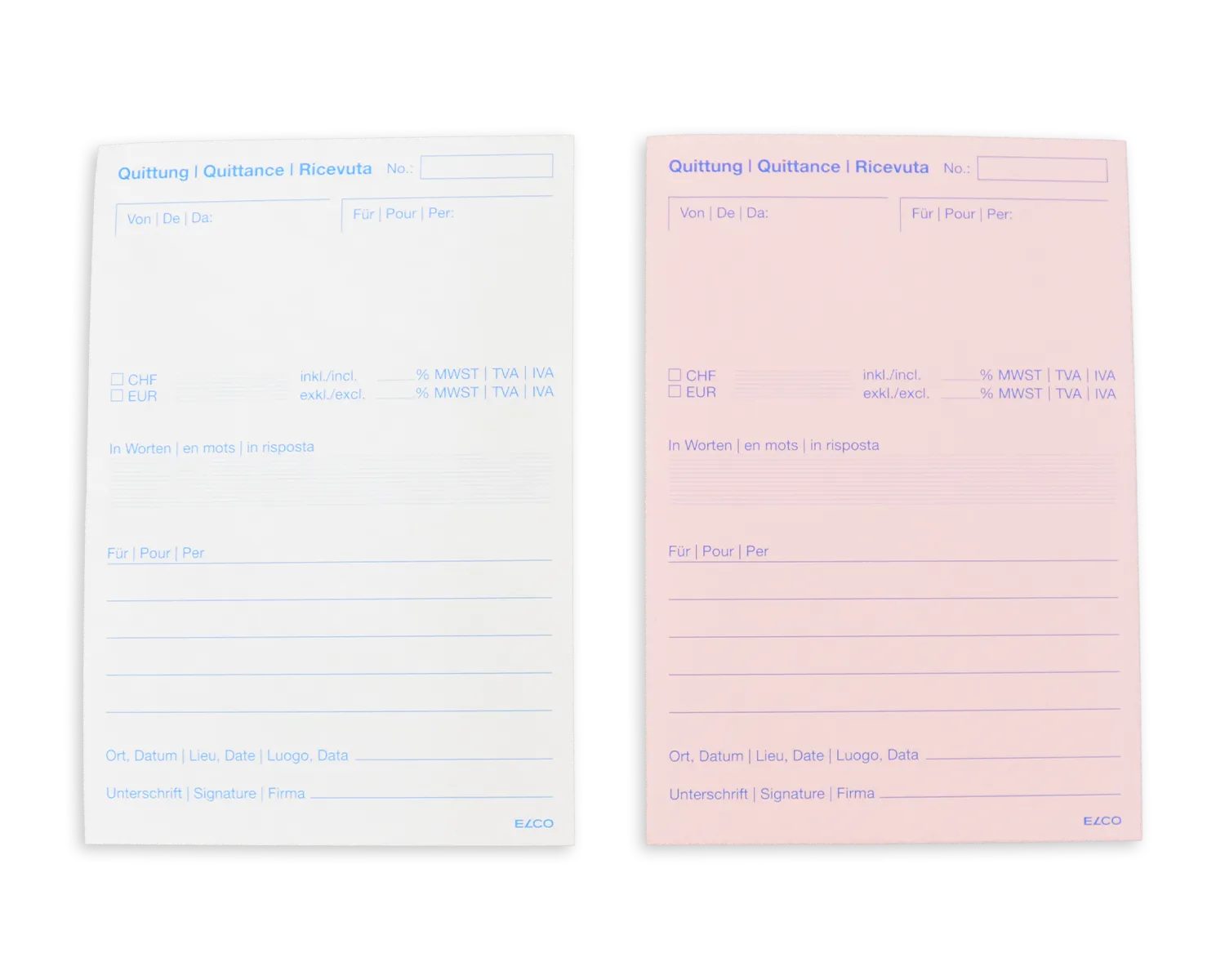 Durchschreibeblock, ELCO Office, A6, 56 + 57g/m2, gelb (Quittung)