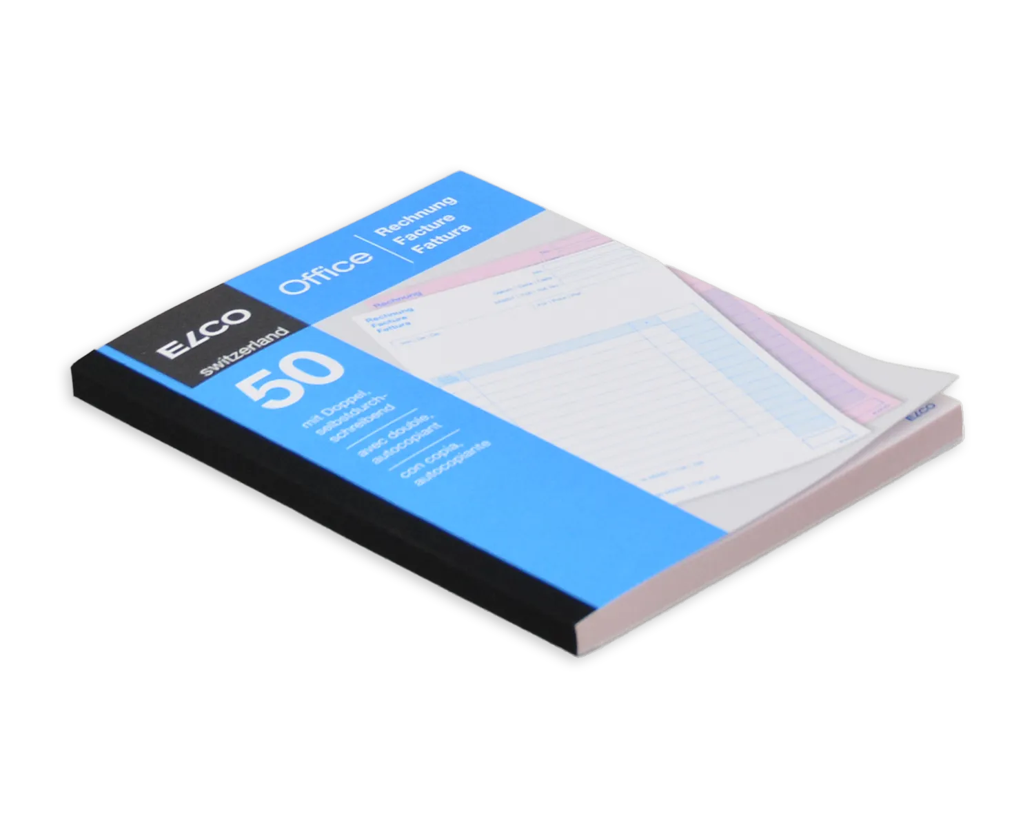 Durchschreibeblock, ELCO Office, A6, 56 + 57g/m2, blau (Rechnung)