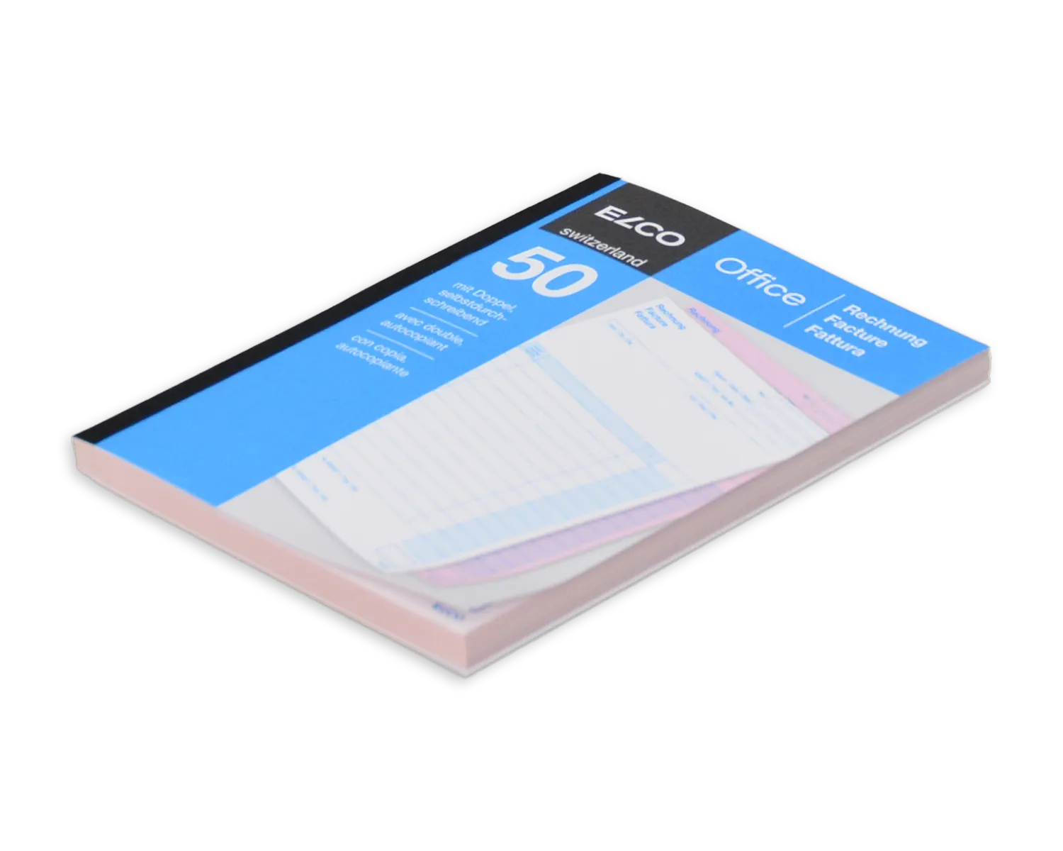 Durchschreibeblock, ELCO Office, A6, 56 + 57g/m2, blau (Rechnung)