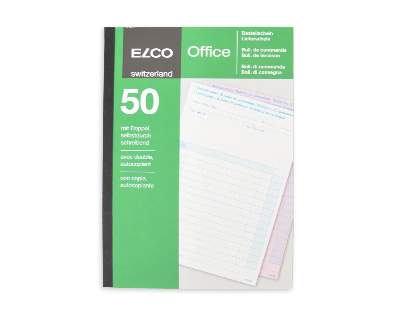 Durchschreibeblock, ELCO Office, A5, 56 + 57g/m2, grün (Bestellung/Lieferschein)