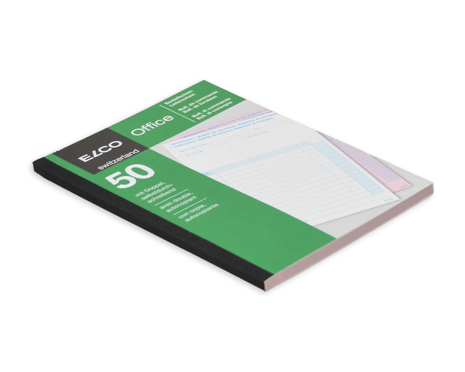 Durchschreibeblock, ELCO Office, A5, 56 + 57g/m2, grün (Bestellung/Lieferschein)