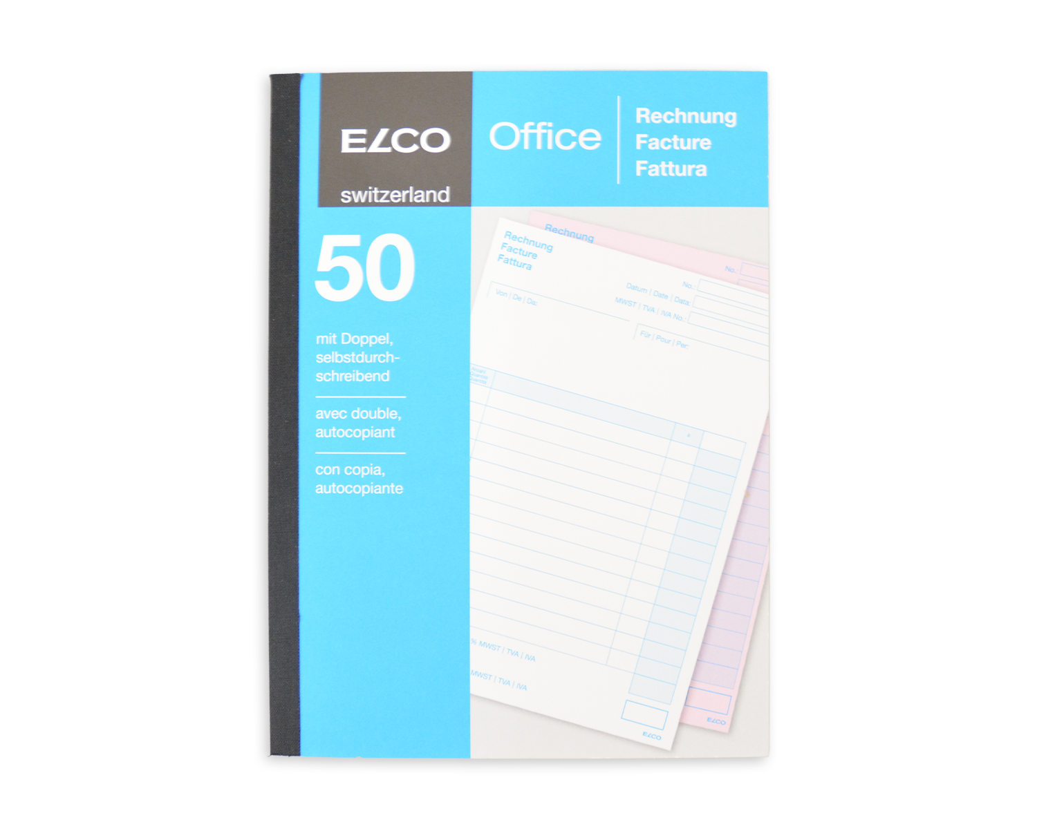 Image of Durchschreibeblock, ELCO Office, A5, 56 + 57g/m2, blau (Rechnung)