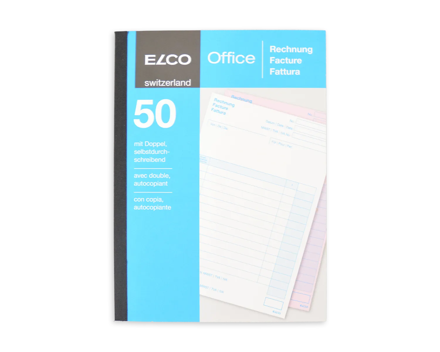 Durchschreibeblock, ELCO Office, A5, 56 + 57g/m2, blau (Rechnung)