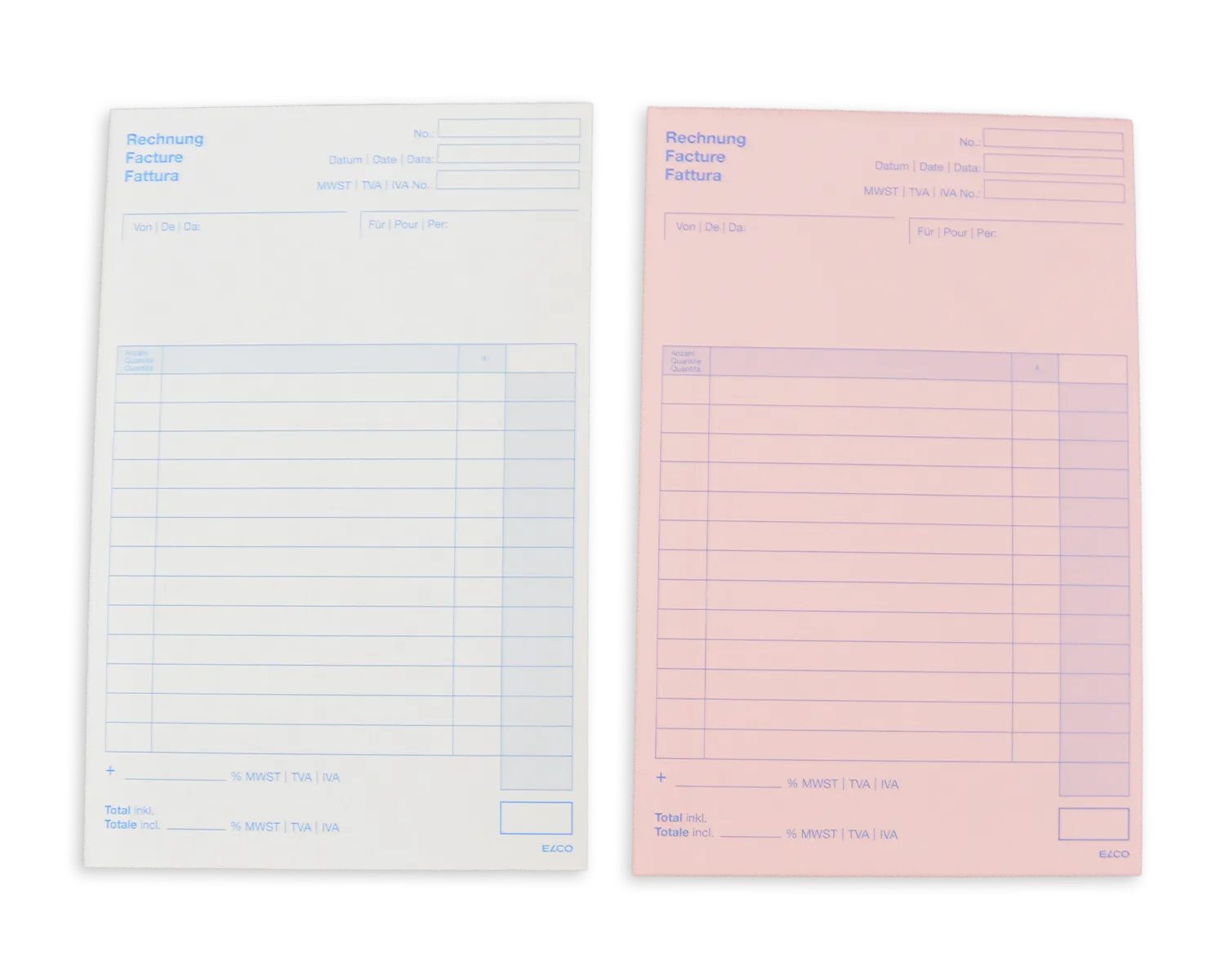 Durchschreibeblock, ELCO Office, A5, 56 + 57g/m2, blau (Rechnung)