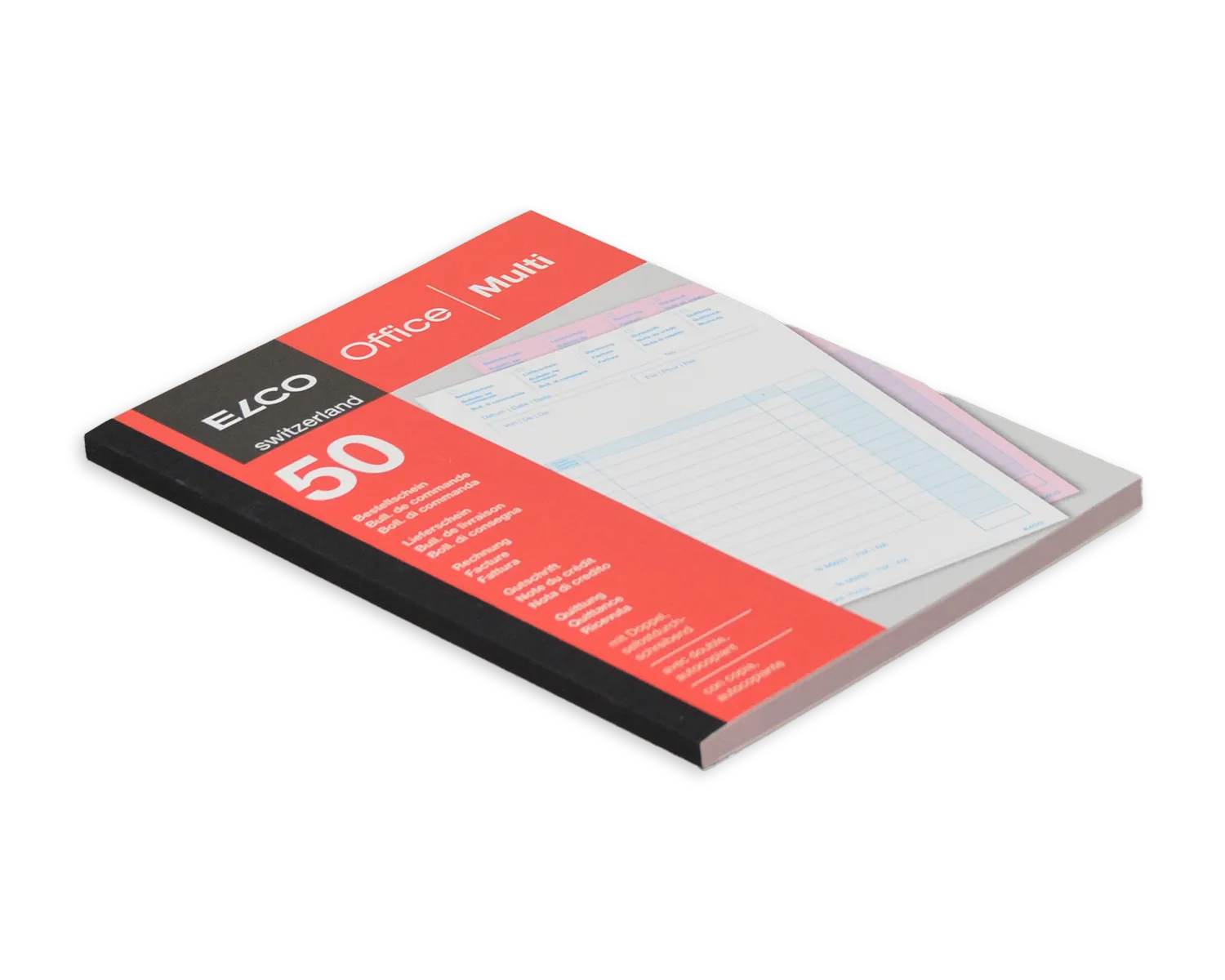 Durchschreibeblock, ELCO Office, A5, 56 + 57g/m2, rot (Multifunktion)
