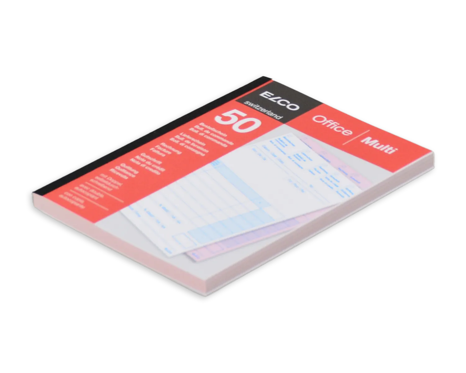 Durchschreibeblock, ELCO Office, A6, 56 + 57g/m2, rot (Multifunktion)