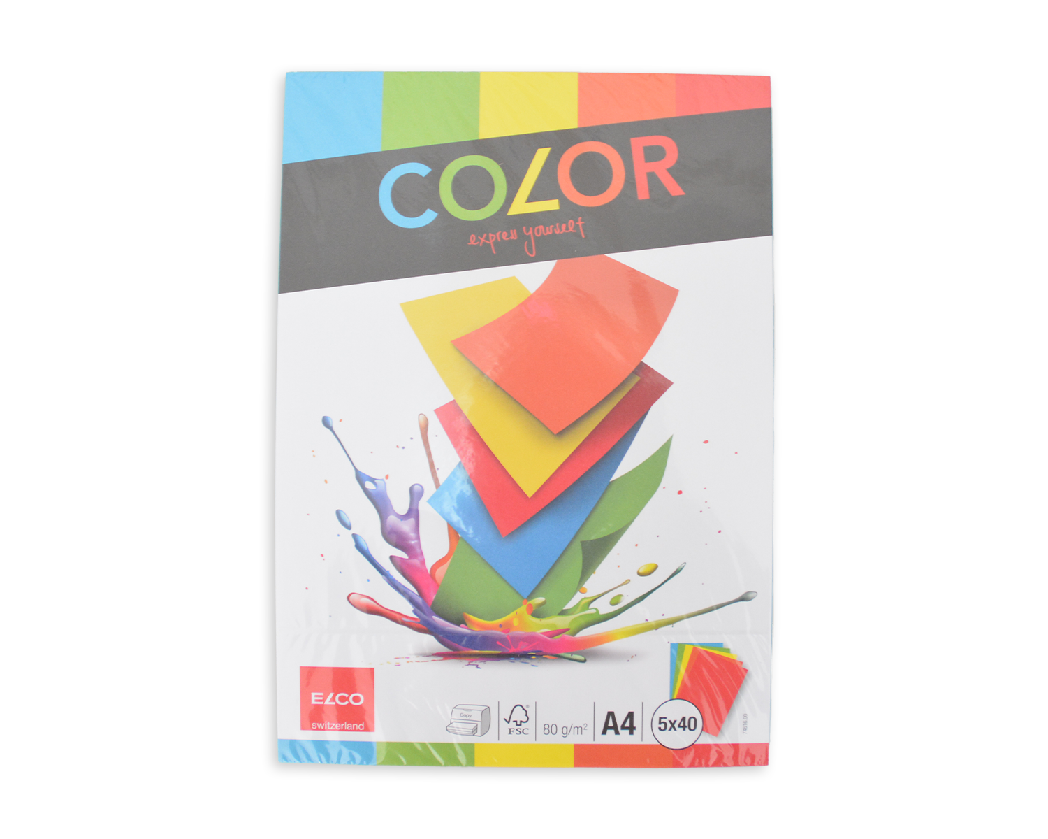 Papier de bureau, ELCO Color, A4, 80g/m2, assorti