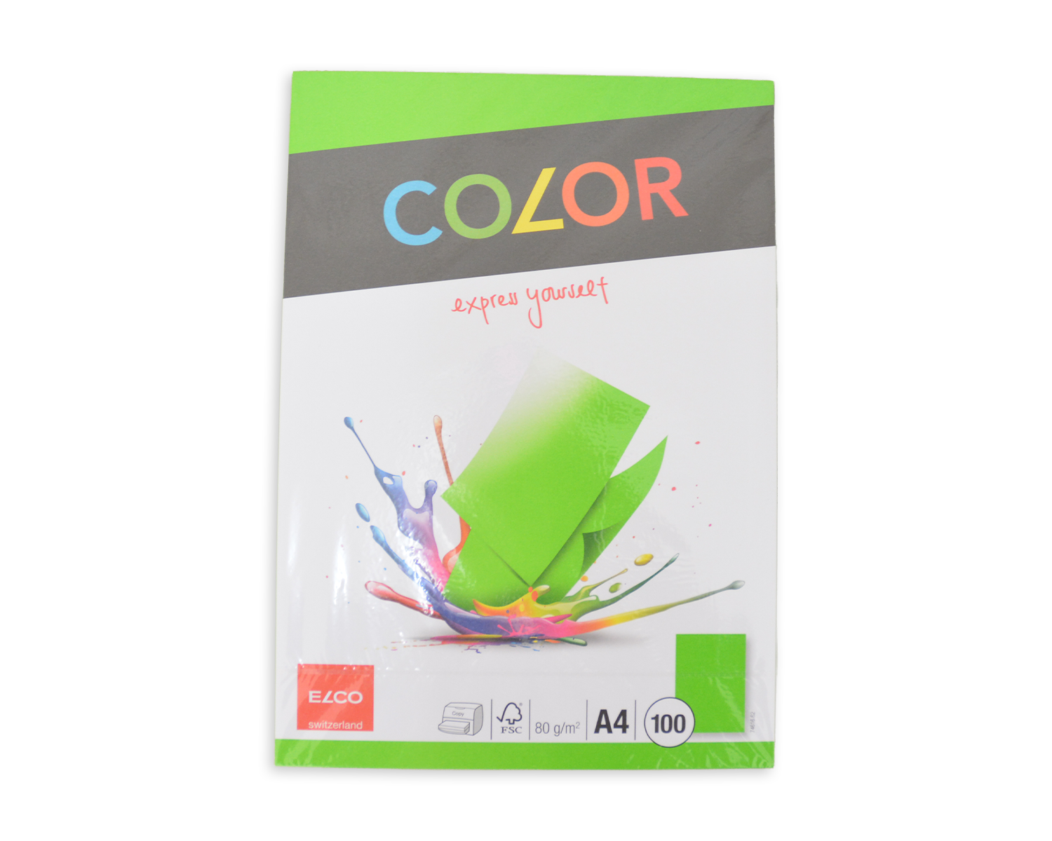 Papier de bureau, ELCO Color, A4, 80g/m2, vert intense