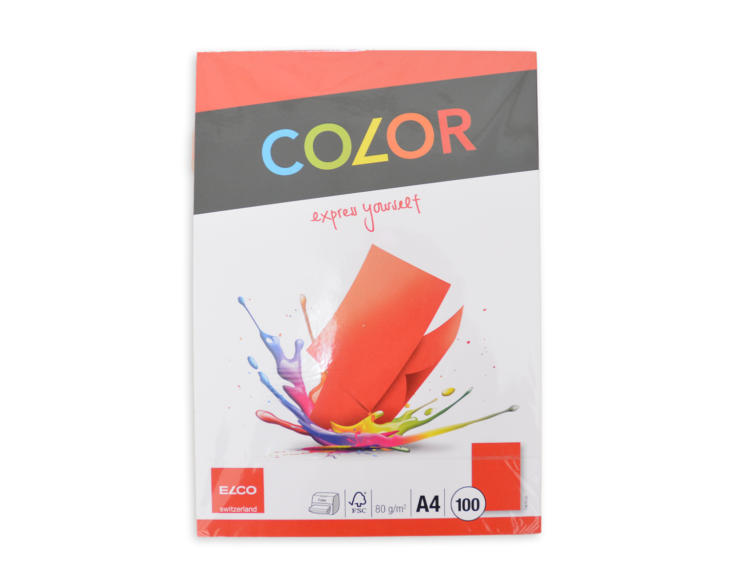 Papier de bureau, ELCO Color, A4, 80g/m2, rouge intense