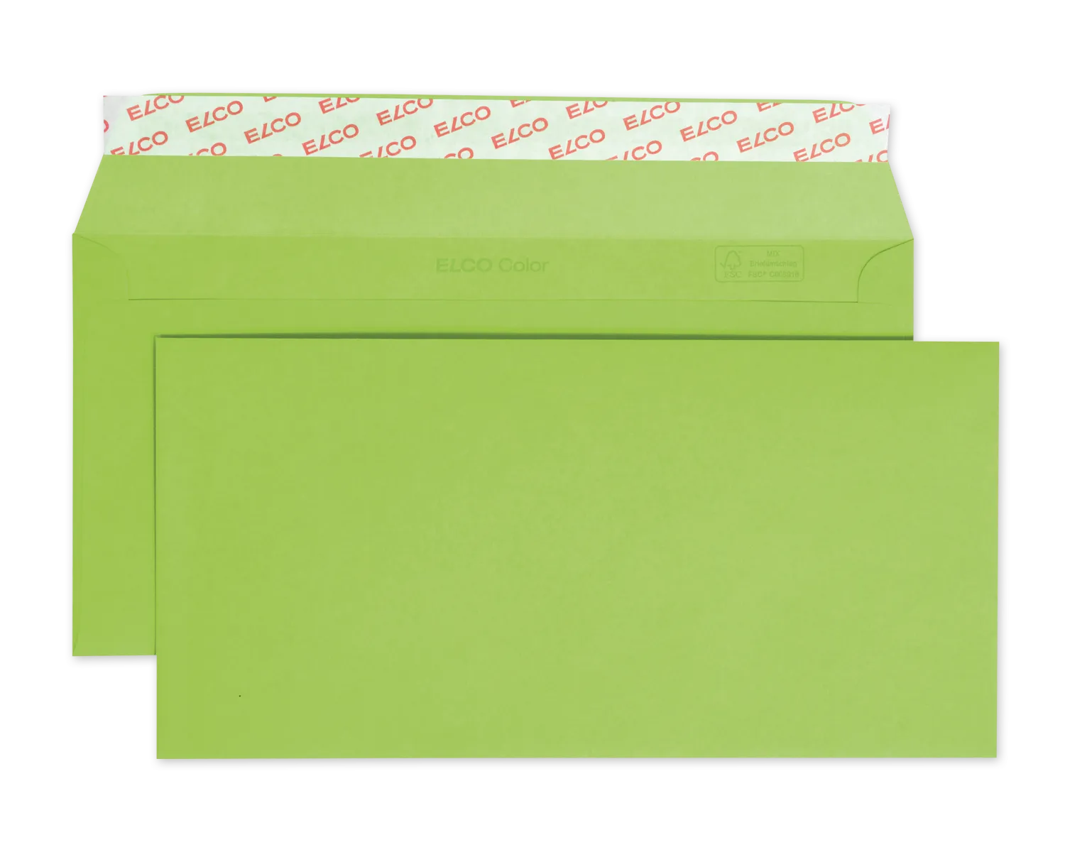 Couvert, ELCO Color, C5/6, ohne Fenster, Haftklebeverschluss, 100g/m2, intensivgr&uuml;n