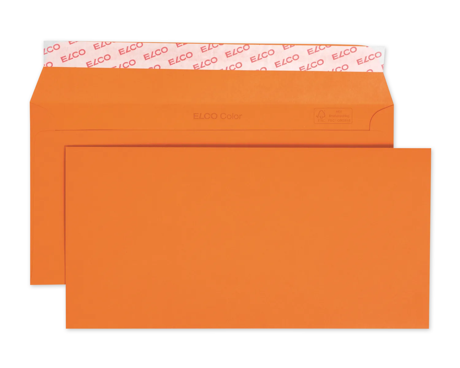 Enveloppe, ELCO Color, C5/6, Sans fen&ecirc;tre, Fermeture auto-adh&eacute;sive, 100g/m2, orange