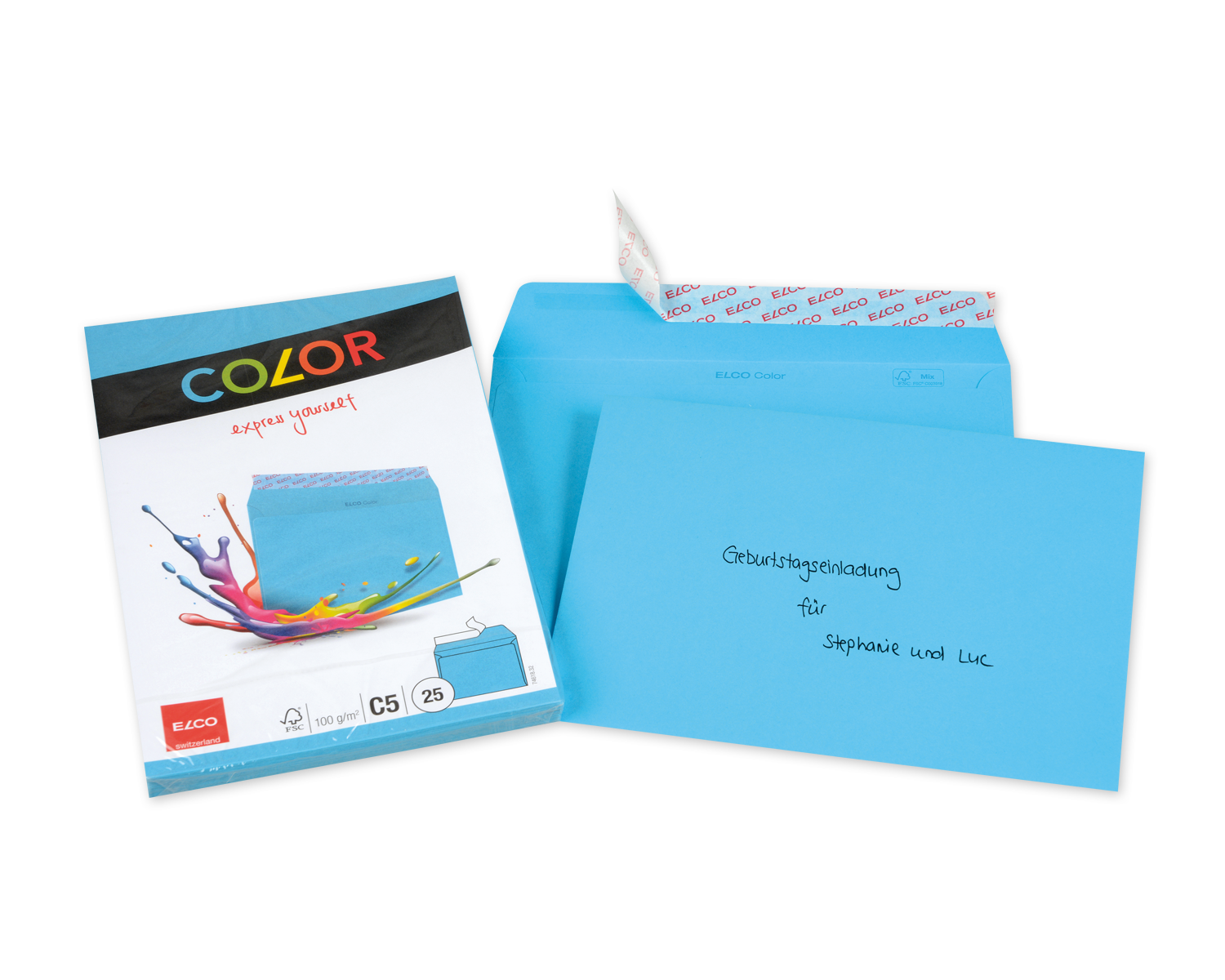 Image of Couvert, ELCO Color, C5, ohne Fenster, Haftklebeverschluss, 100g/m2, intensivblau