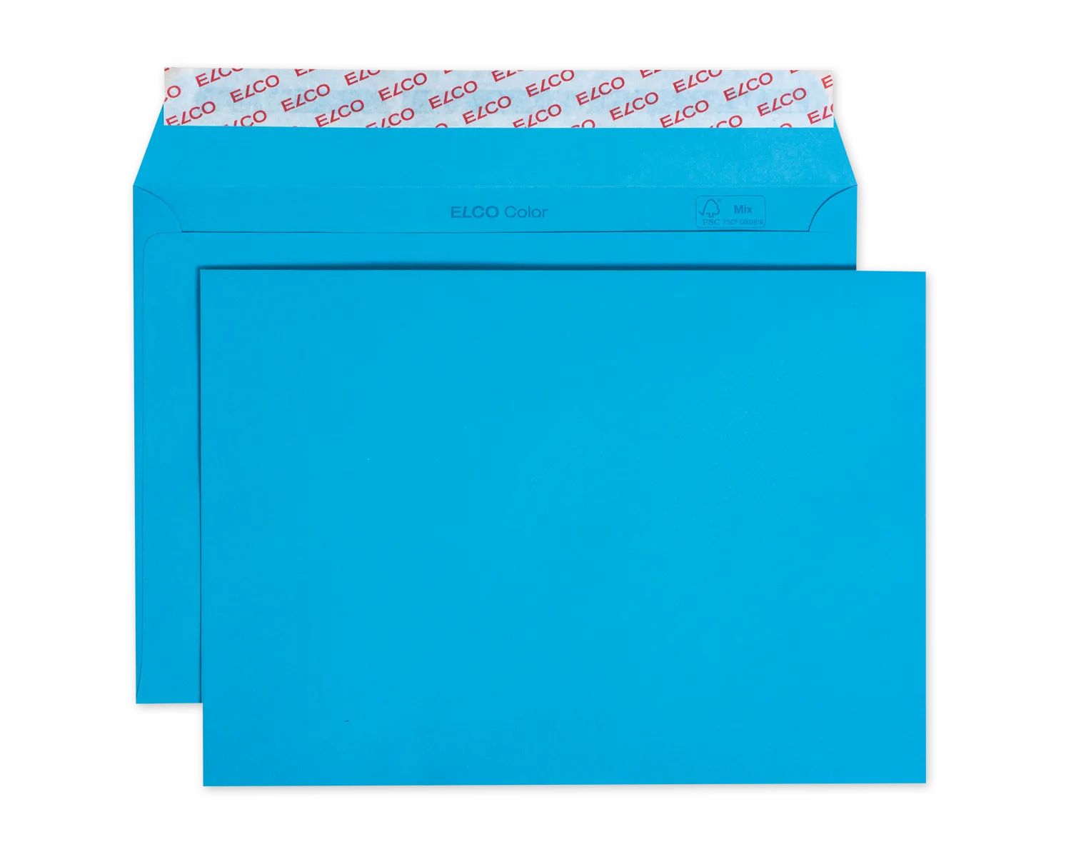 Enveloppe, ELCO Color, C5, Sans fen&ecirc;tre, Fermeture auto-adh&eacute;sive, 100g/m2, bleu intense