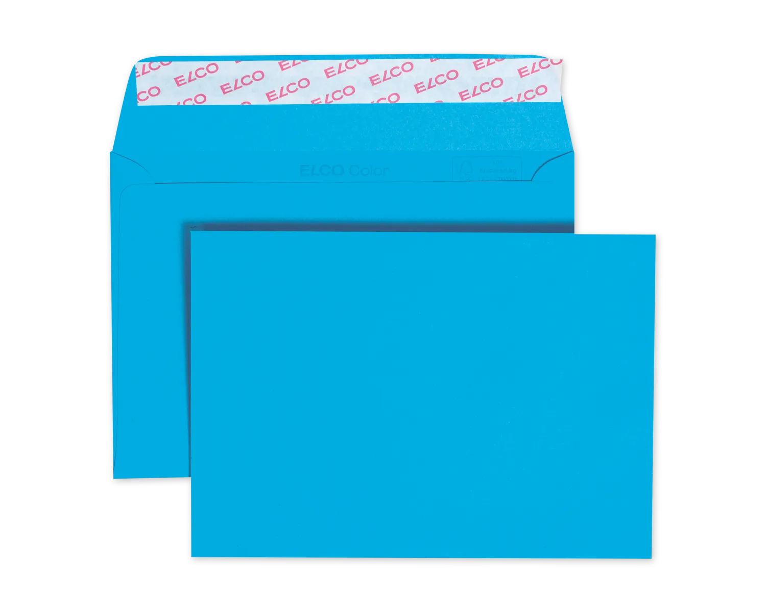 Enveloppe, ELCO Color, C6, Sans fen&ecirc;tre, Fermeture auto-adh&eacute;sive, 100g/m2, bleu intense