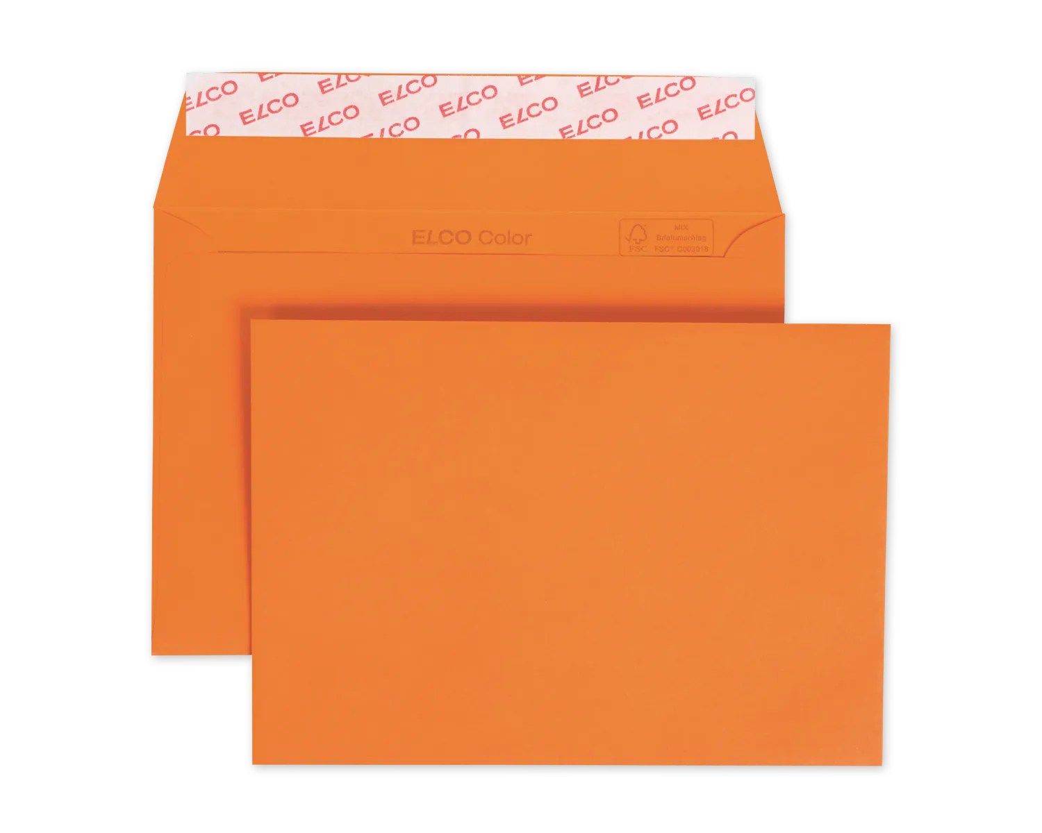 Couvert, ELCO Color, C6, ohne Fenster, Haftklebeverschluss, 100g/m2, orange