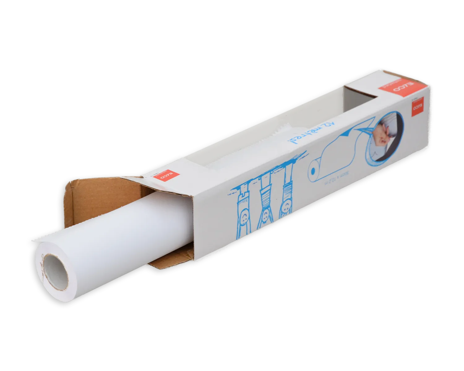 Zeichenrolle, ELCO Creative Kids, 300 mm x 12.2 m, 90g/m2, weiss