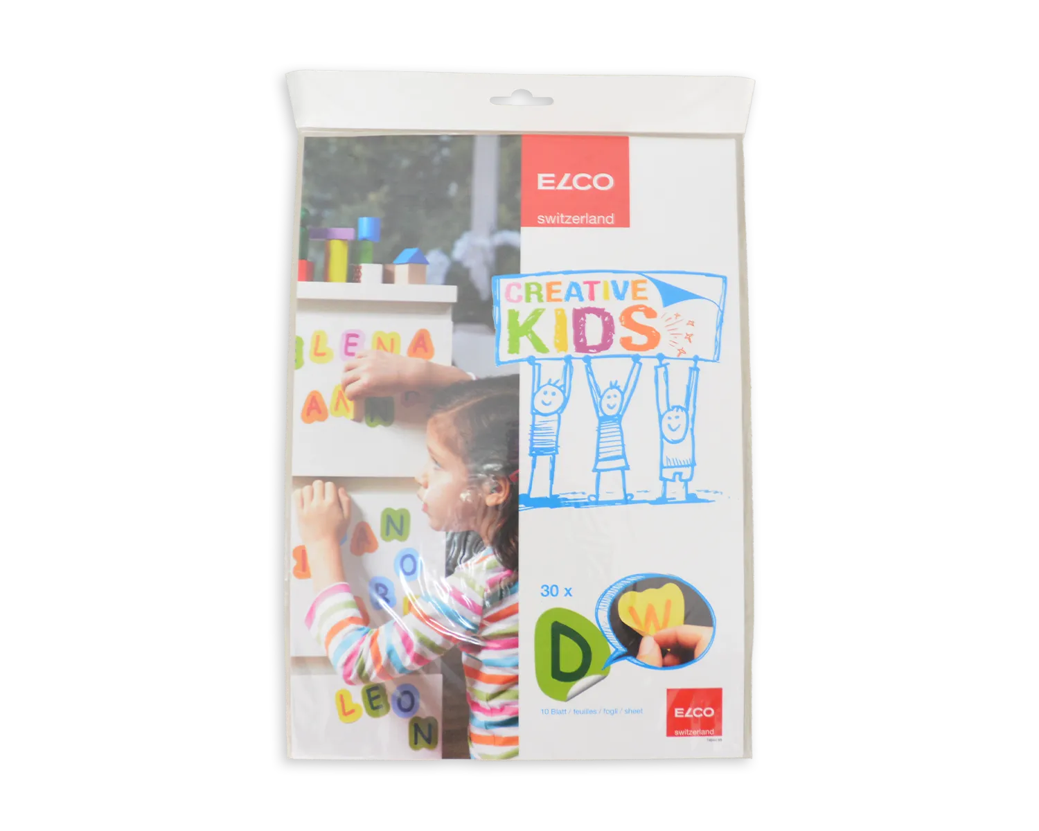 Aufkleberbogen, ELCO Creative Kids, A4, 80g/m2, weiss "Buchstaben"