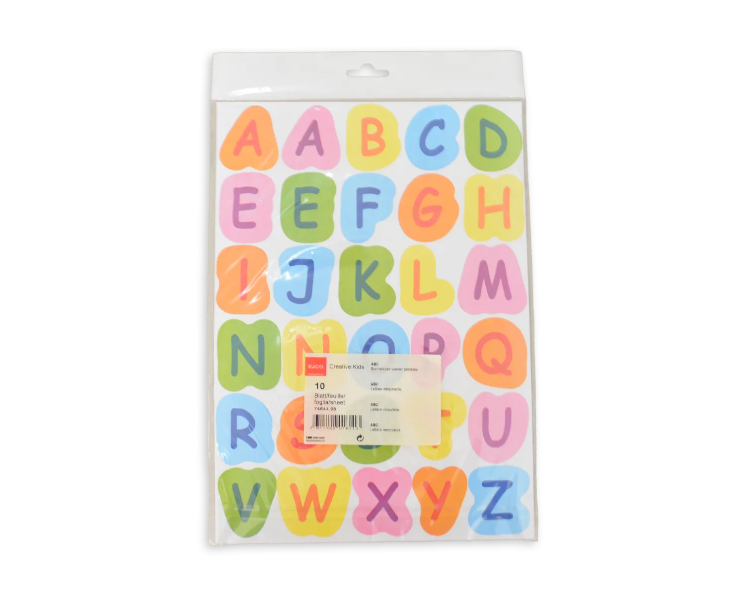 Aufkleberbogen, ELCO Creative Kids, A4, 80g/m2, weiss "Buchstaben"