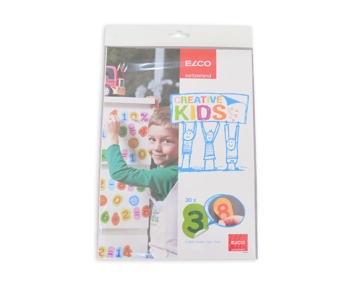 Aufkleberbogen, ELCO Creative Kids, A4, 80g/m2, weiss "Zahlen"