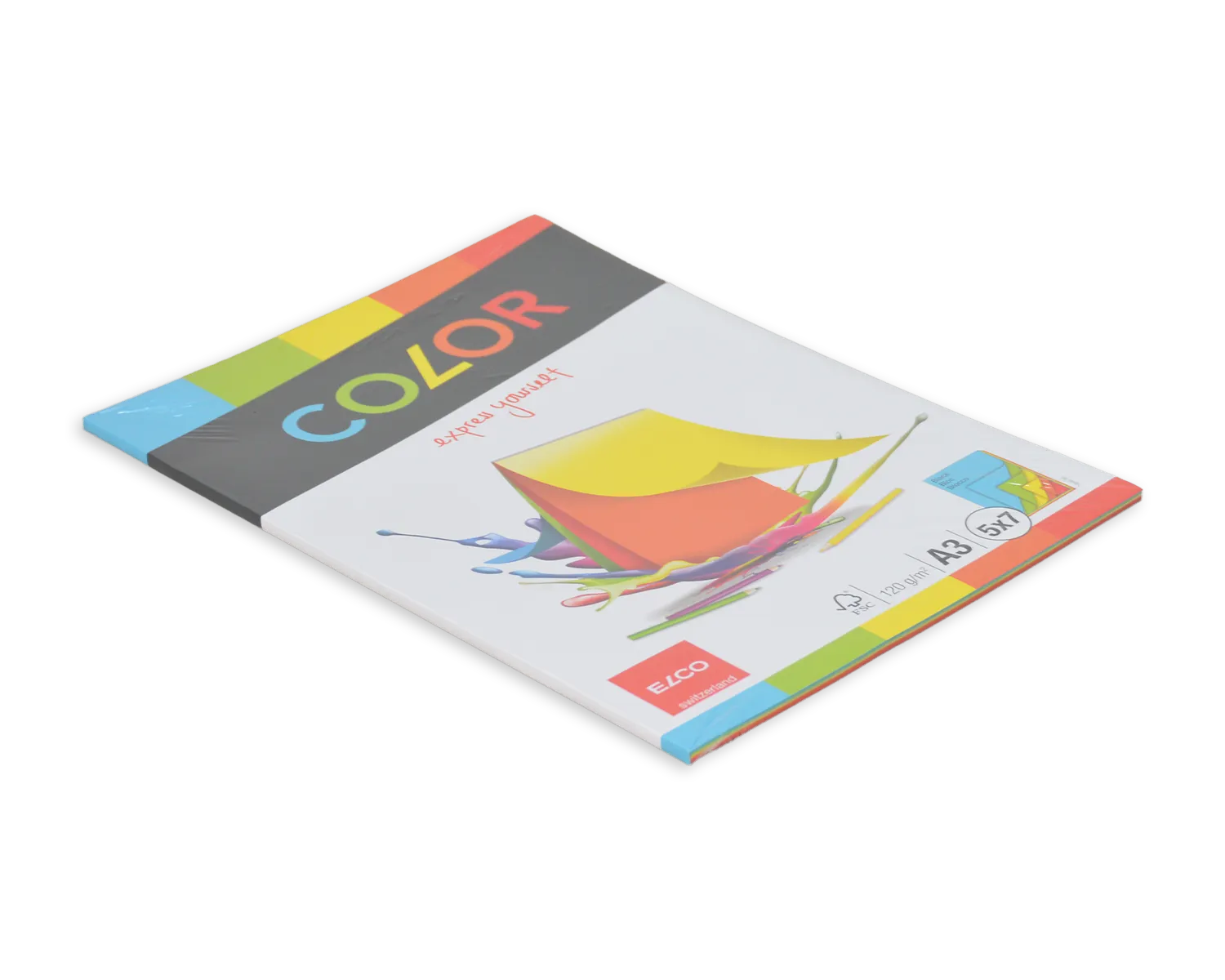 Bloc &agrave; dessin, ELCO Color, A3, 120g/m2, assorti