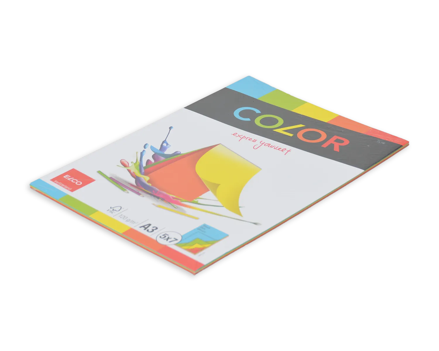 Bloc &agrave; dessin, ELCO Color, A3, 120g/m2, assorti