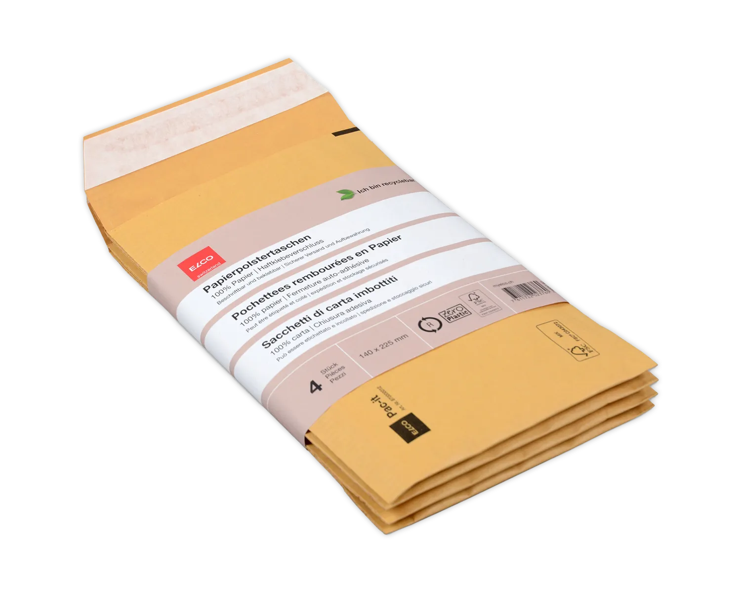 ELCO Ecosafe, 140 x 225 mm, Haftklebeverschluss, 100g/m2, braun