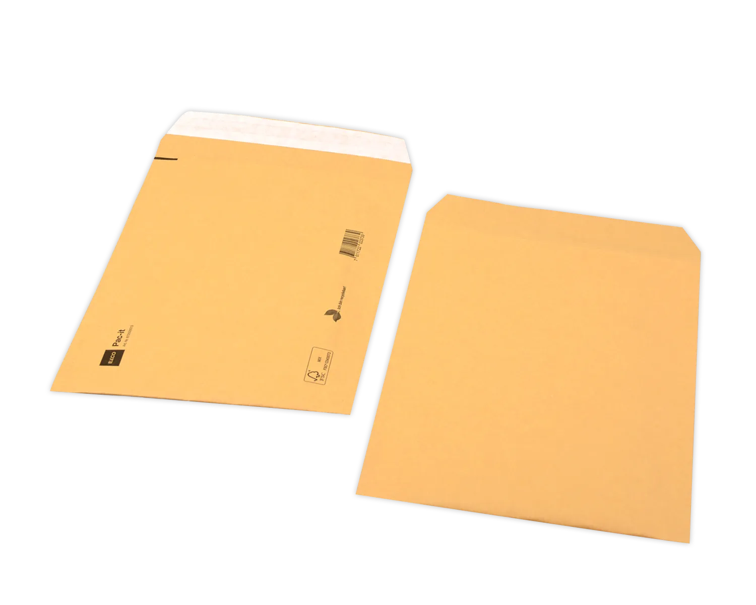 Pochette en papier rembourr&eacute;e, ELCO, 170 x 225 mm, Fermeture auto-adh&eacute;sive, 100g/m2, brun