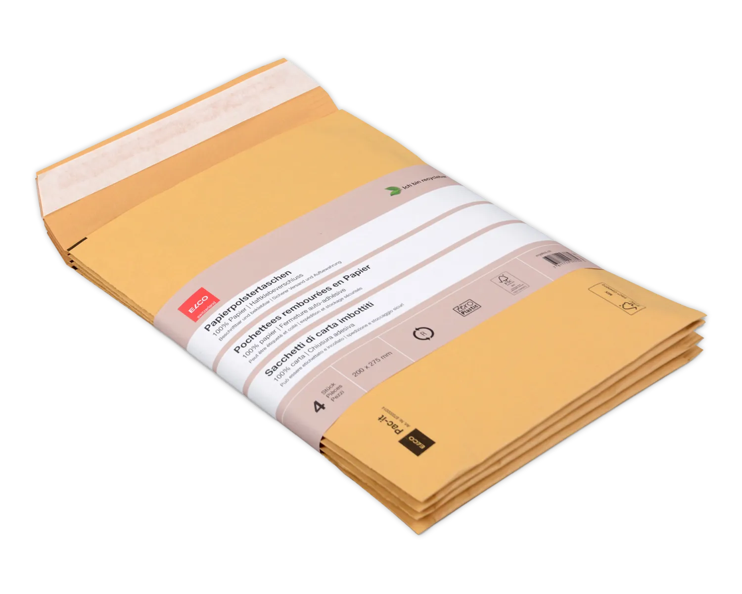 ELCO Ecosafe, 200 x 275 mm, Haftklebeverschluss, 100g/m2, braun