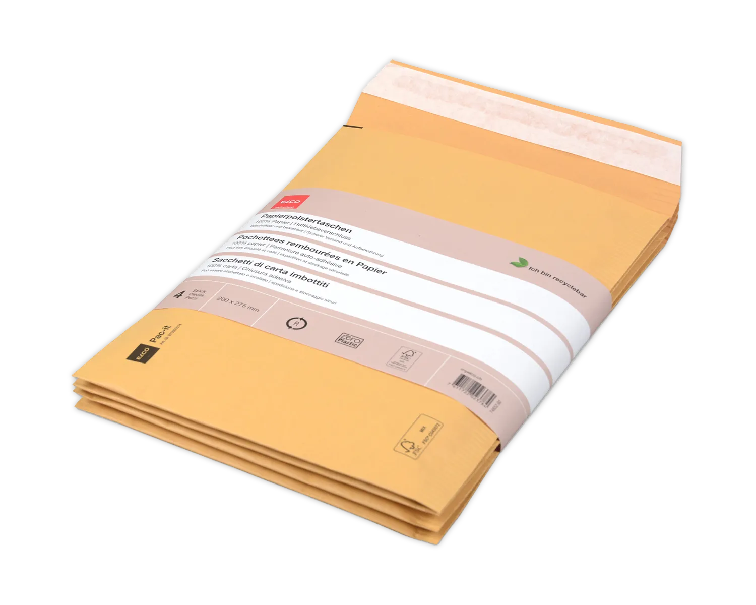 ELCO Ecosafe, 200 x 275 mm, Haftklebeverschluss, 100g/m2, braun