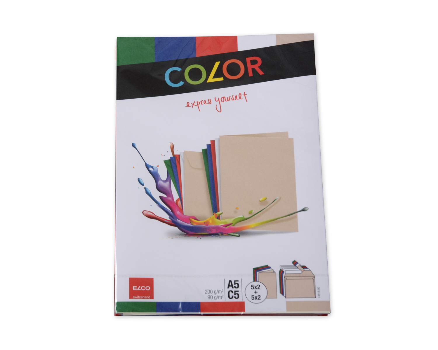 Image of Set Couvert + Karten, ELCO Color, A5 + C5, ohne Fenster, Haftklebeverschluss, 90 + 200g/m2, assortiert