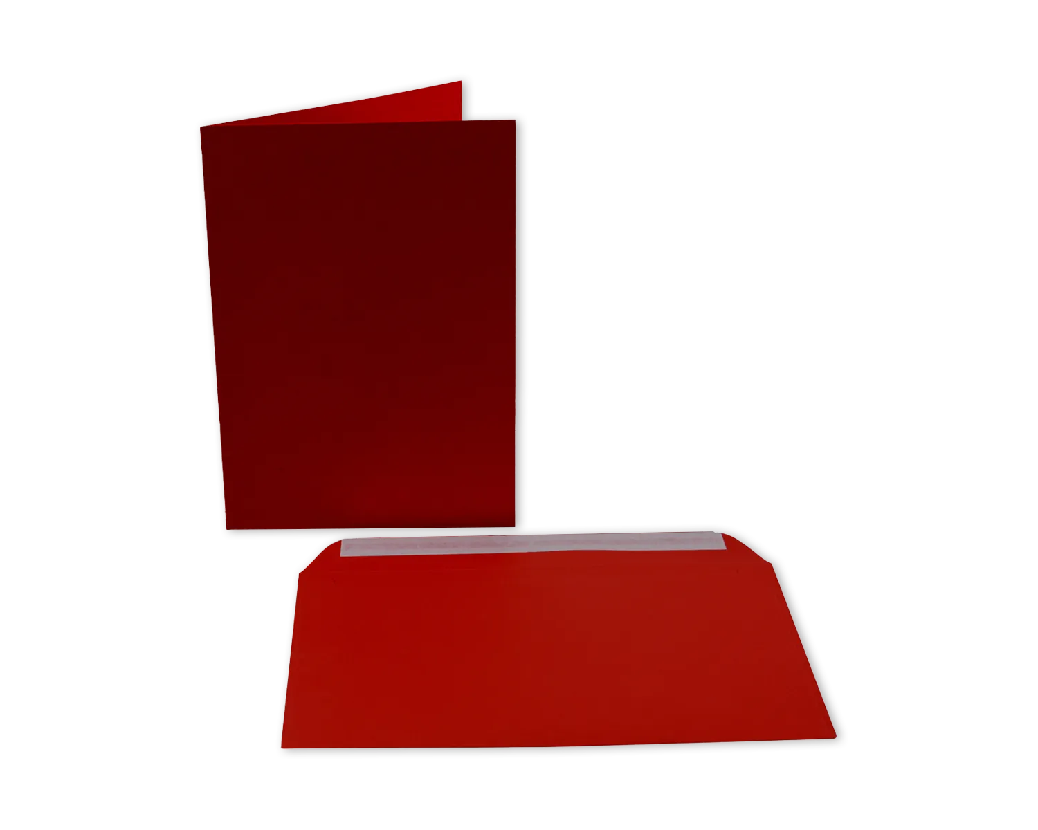 Set Couvert + Karten, ELCO Color, A5 + C5, ohne Fenster, Haftklebeverschluss, 90 + 200g/m2, rot