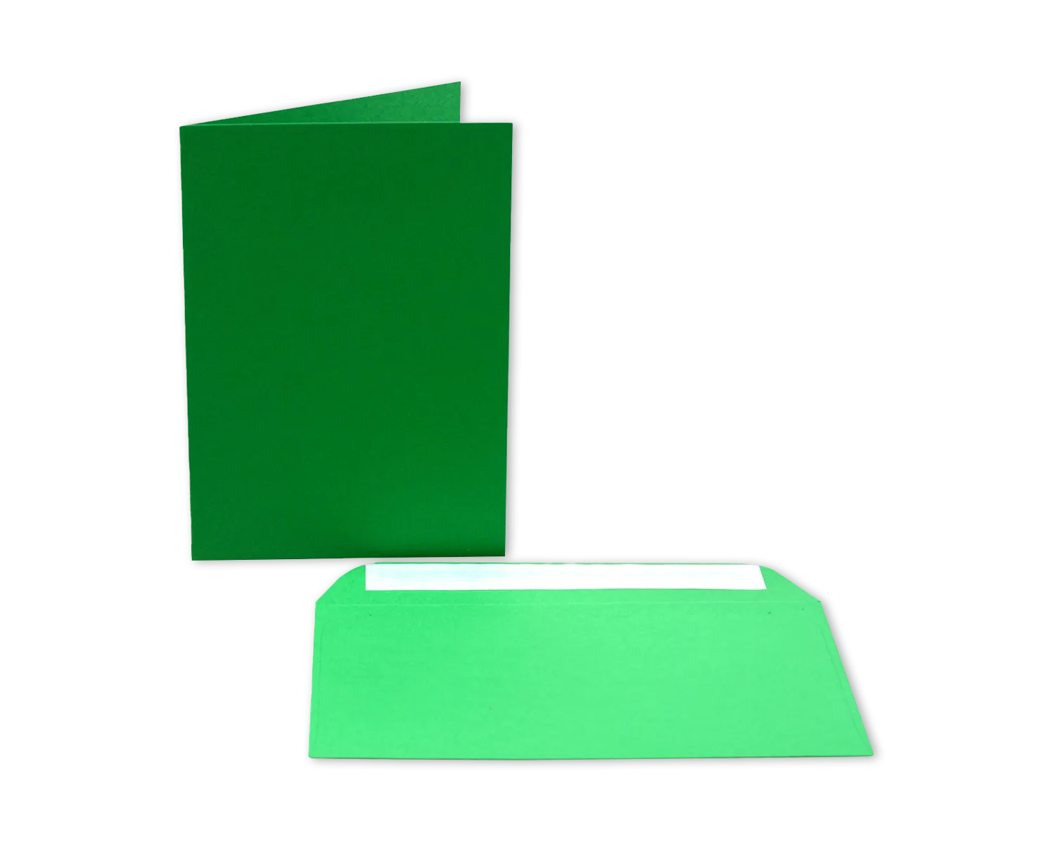 Set Couvert + Karten, ELCO Color, A6 + C6, ohne Fenster, Haftklebeverschluss, 90 + 200g/m2, grün