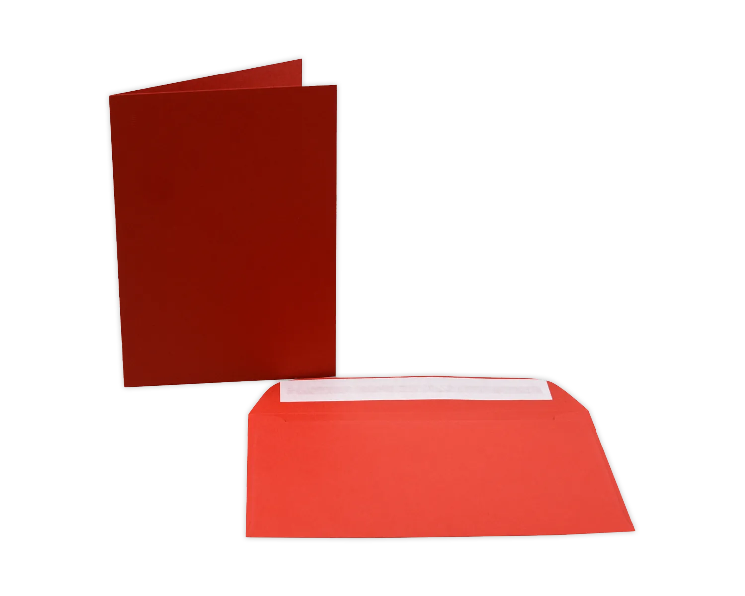 Set Couvert + Karten, ELCO Color, A6 + C6, ohne Fenster, Haftklebeverschluss, 90 + 200g/m2, rot