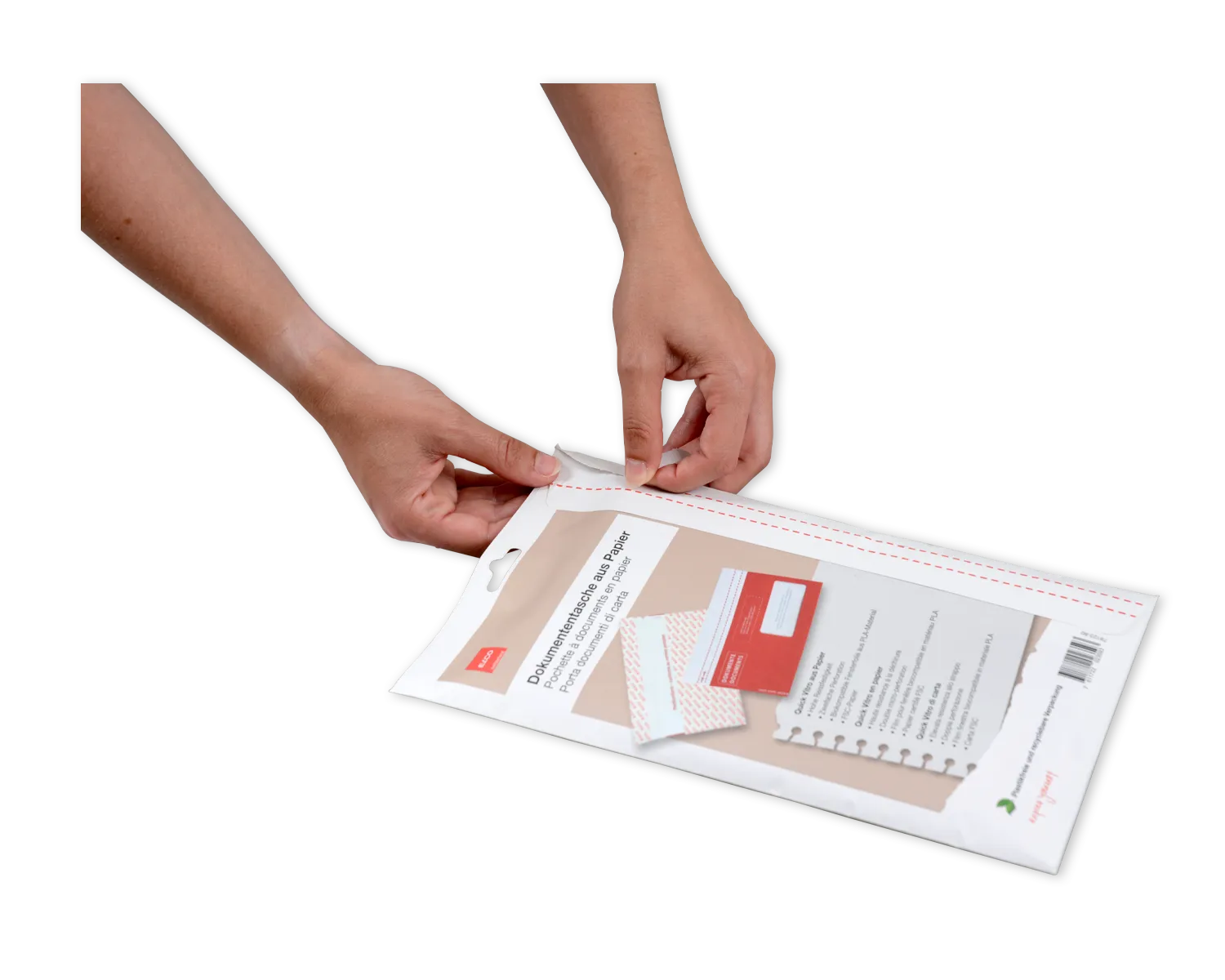 ELCO Quick Vitro, C5/6, Fenster Vorderseite rechts, Haftklebeverschluss, 110g/m2, rot