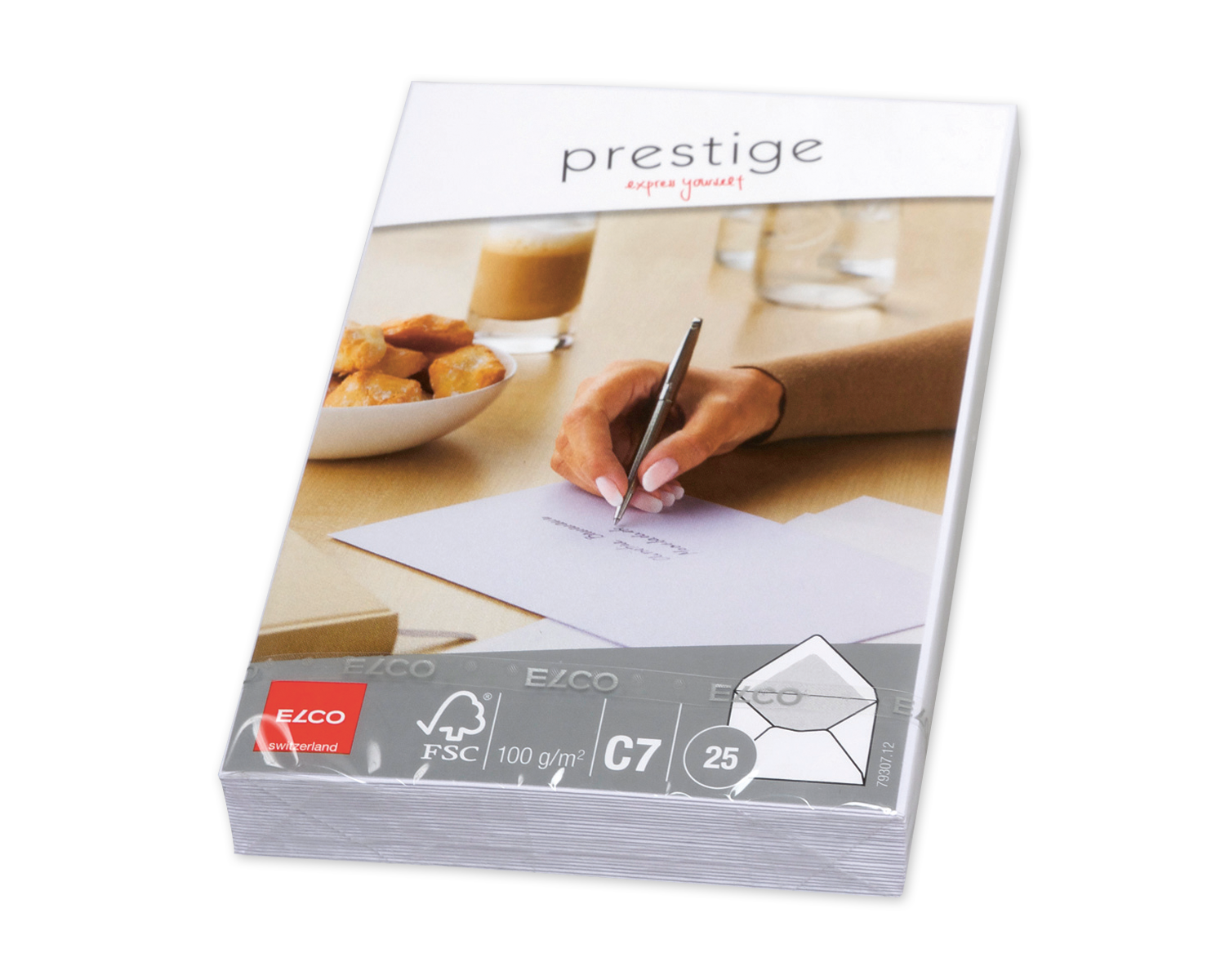 Image of Couvert, ELCO Prestige, C7, ohne Fenster, Nassklebeverschluss, 100g/m2, weiss