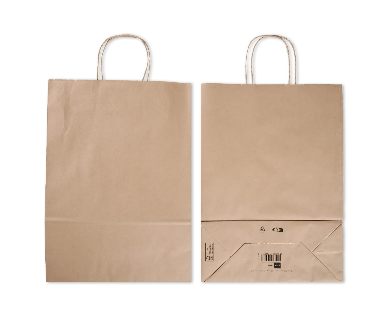 Papiertragetasche, ELCO Classic, 270 x 120 x 370 mm, 100g/m2, braun