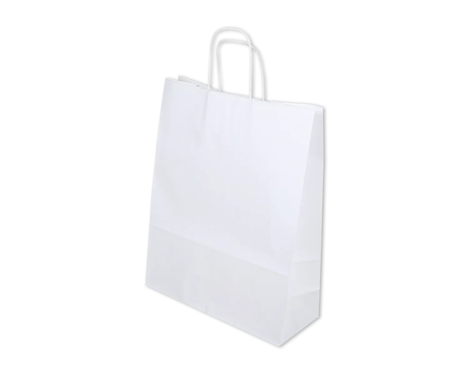 Papiertragetasche, ELCO Premium, 320 x 130 x 410 mm, 100g/m2, weiss