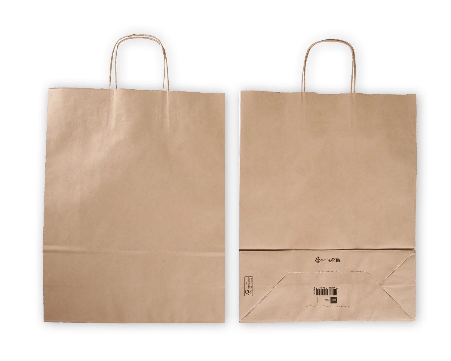 Papiertragetasche, ELCO Classic, 320 x 130 x 410 mm, 100g/m2, braun