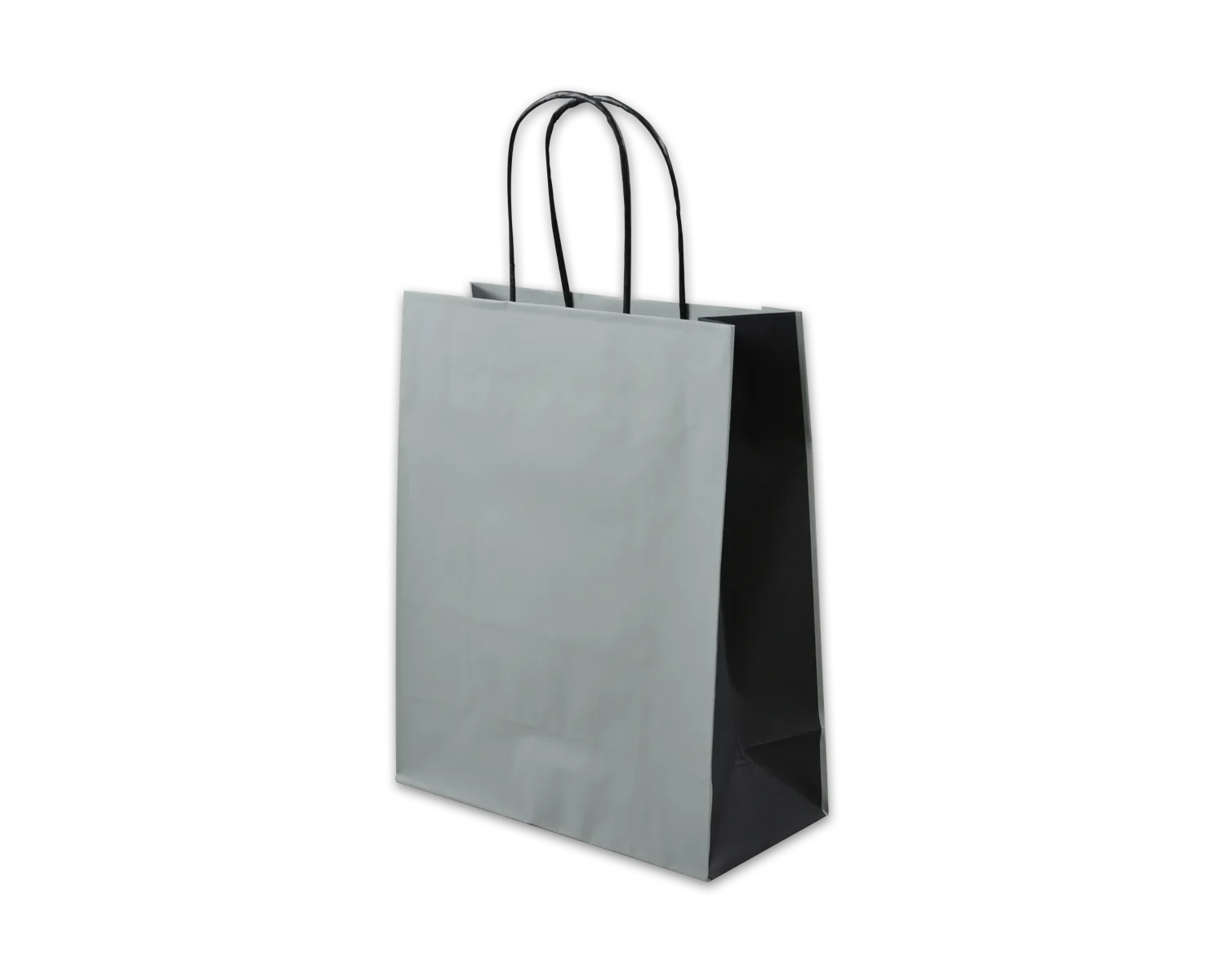 Papiertragetasche, ELCO Color, 220 x 100 x 270 mm, 100g/m2, grau/schwarz