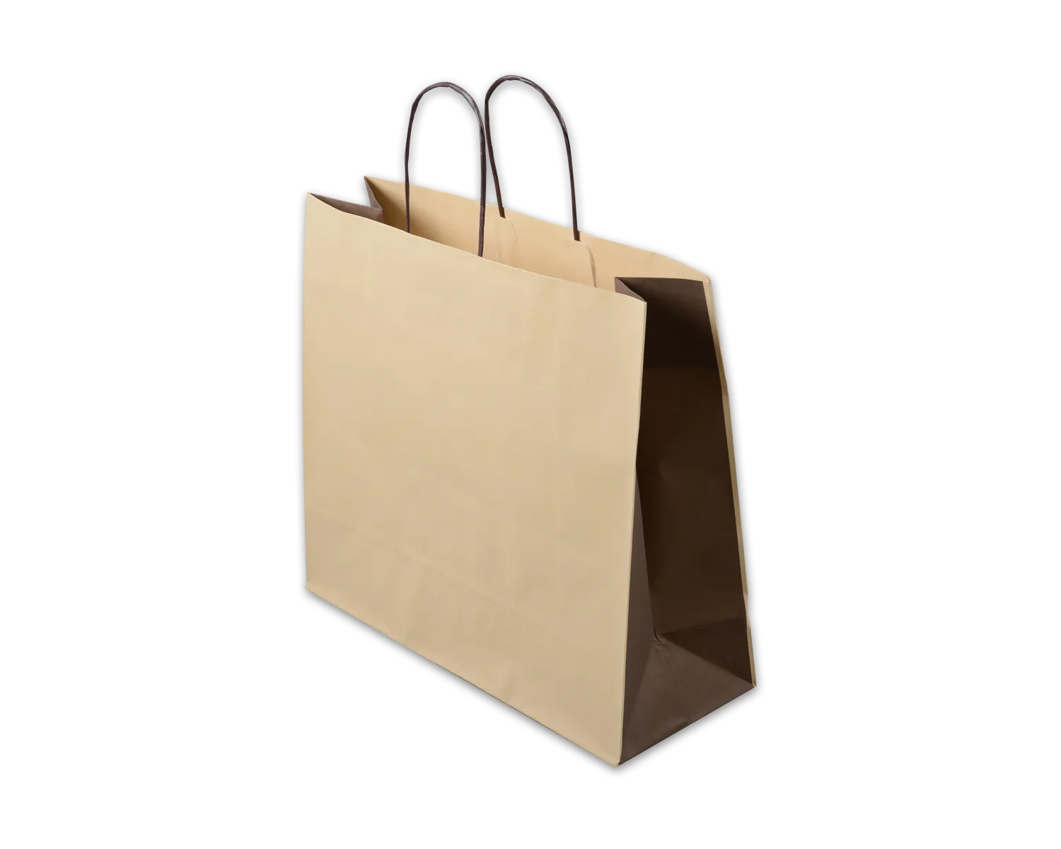 Papiertragetasche, ELCO Color, 350 x 130 x 310 mm, 110g/m2, haselnuss/braun