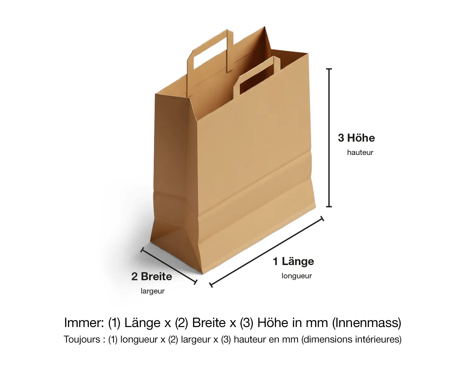 Papiertragetasche, ELCO Color, 350 x 130 x 310 mm, 110g/m2, braun/grau