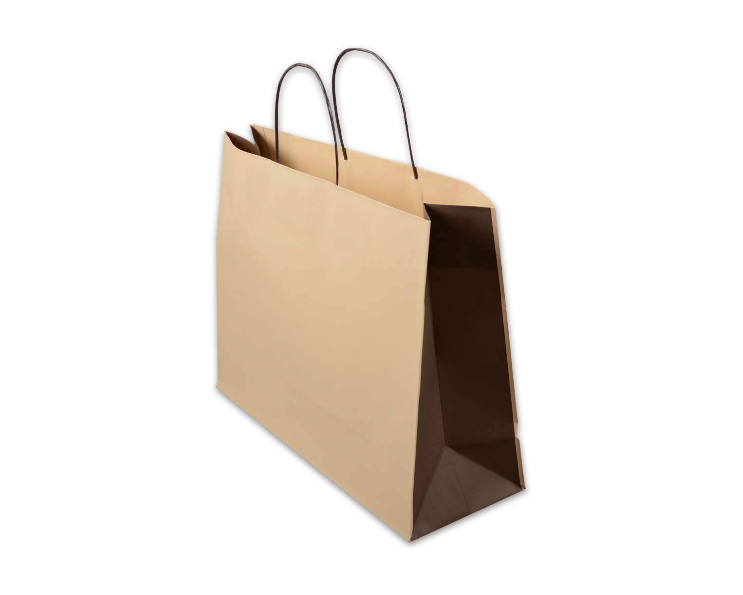 Image of Papiertragetasche, ELCO Color, 450 x 150 x 330 mm, 110g/m2, haselnuss/braun