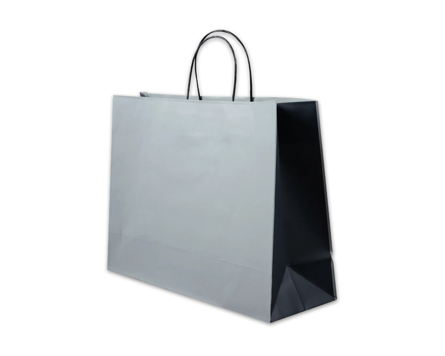 Papiertragetasche, ELCO Color, 450 x 150 x 330 mm, 110g/m2, grau/schwarz