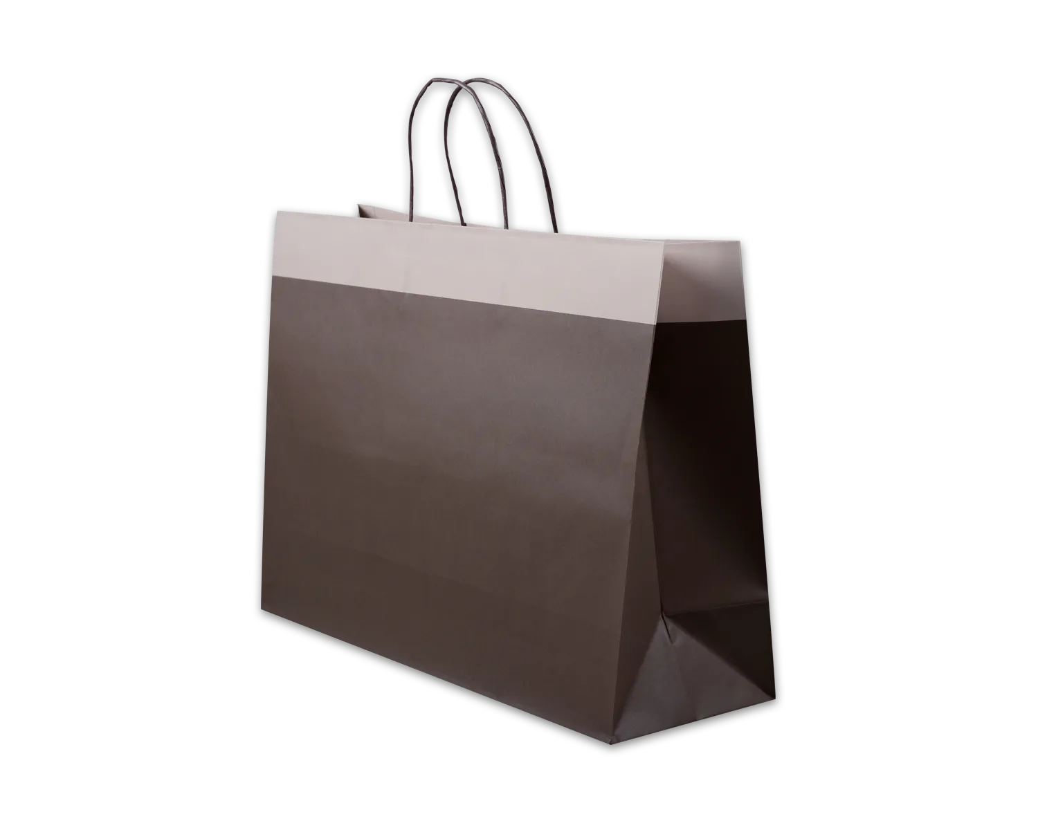 Papiertragetasche, ELCO Color, 450 x 150 x 330 mm, 110g/m2, braun/grau