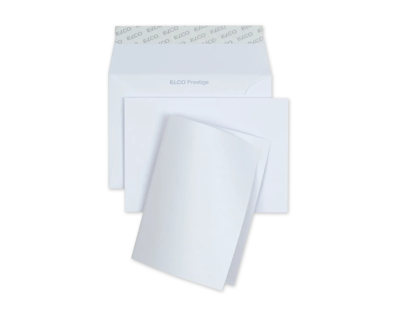 Set Couvert + Karten, ELCO Prestige, A6 + C6, ohne Fenster, Haftklebeverschluss, 120 + 200g/m2, weiss
