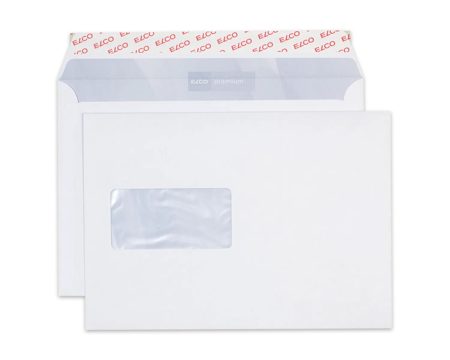 Couvert, ELCO Premium, C5, Fenster Vorderseite links, Haftklebeverschluss, 100g/m2, weiss