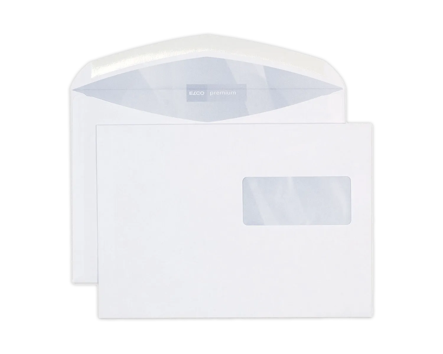 Enveloppe, ELCO Premium, C5, Fen&ecirc;tre recto droite, Patte gomm&eacute;e, 100g/m2, blanc
