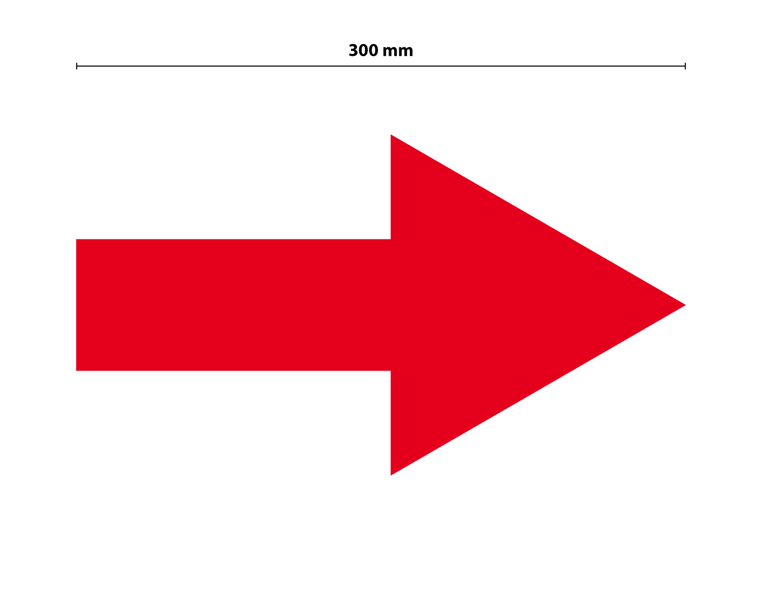 Films promotionnels flèche rouge 300 x 168 mm