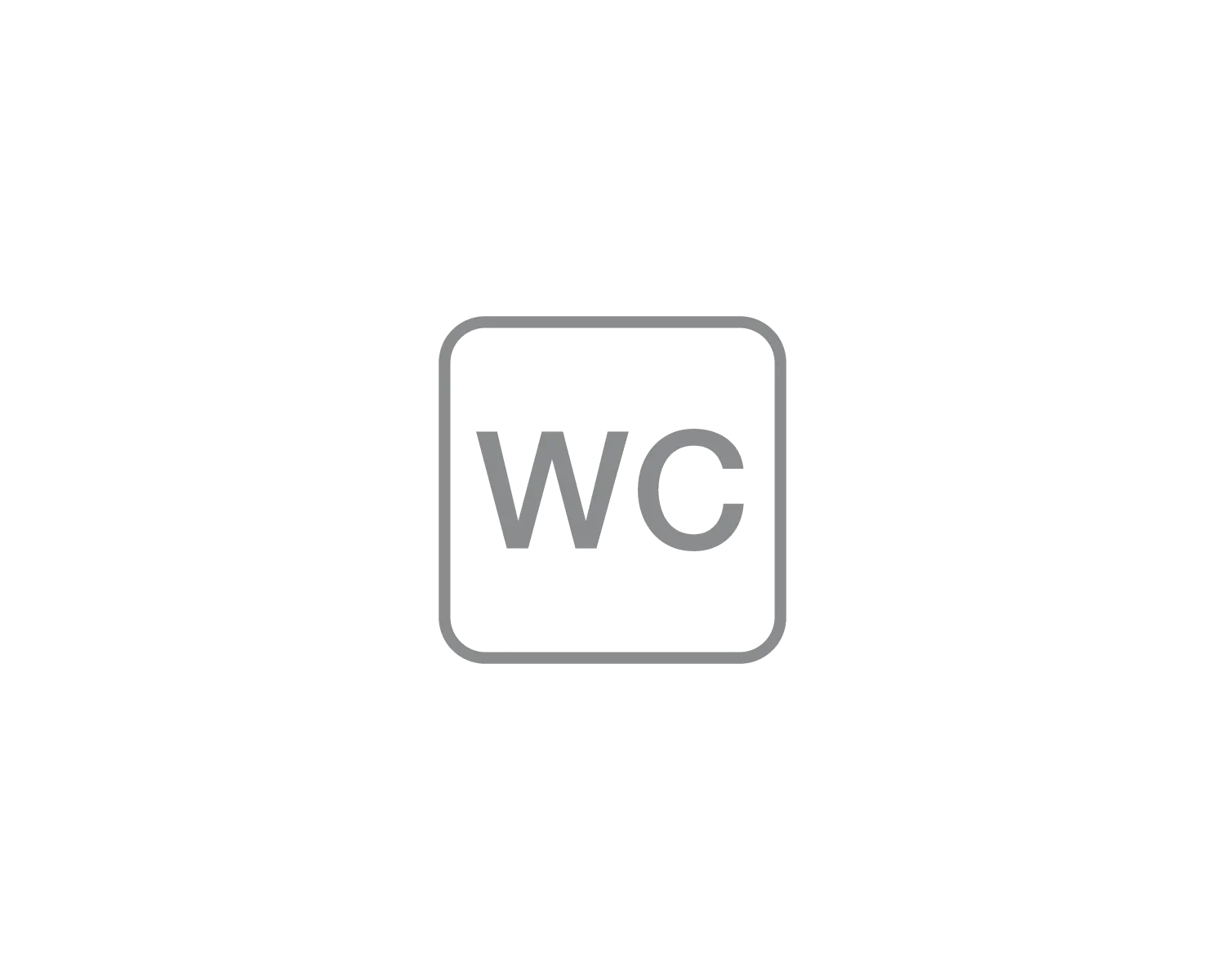Pictogramme WC positif argent&eacute;
